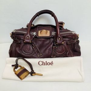 CHLOE PADDINGTON RAISIN BAG EUC